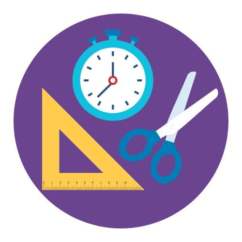 Graphic of education tools for classroom.