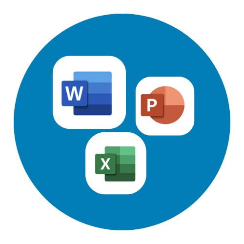 Graphic showing Microsoft apps.