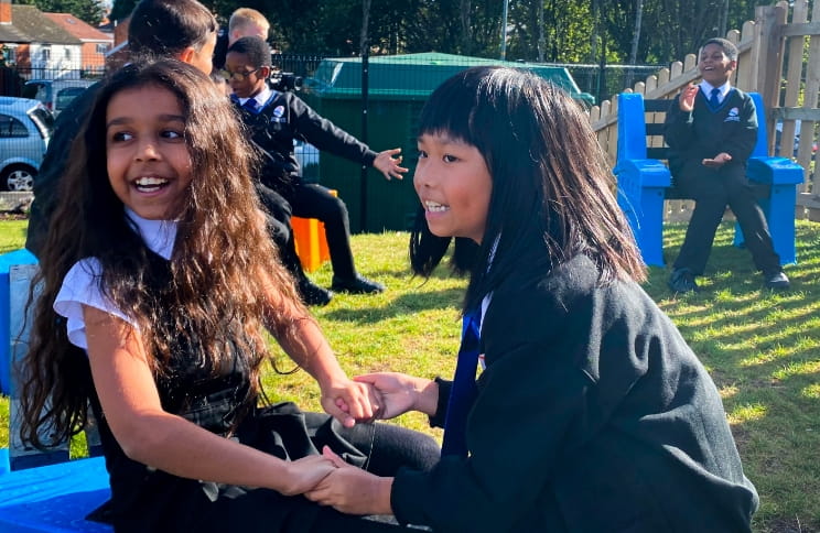 Kids playing outside